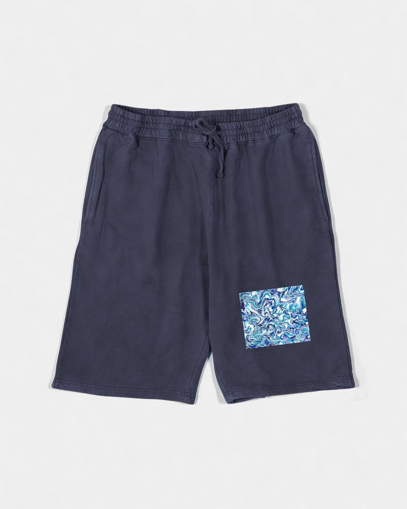 BLUE AND WHITE ABSTRACT Unisex Vintage Shorts | Lane Seven