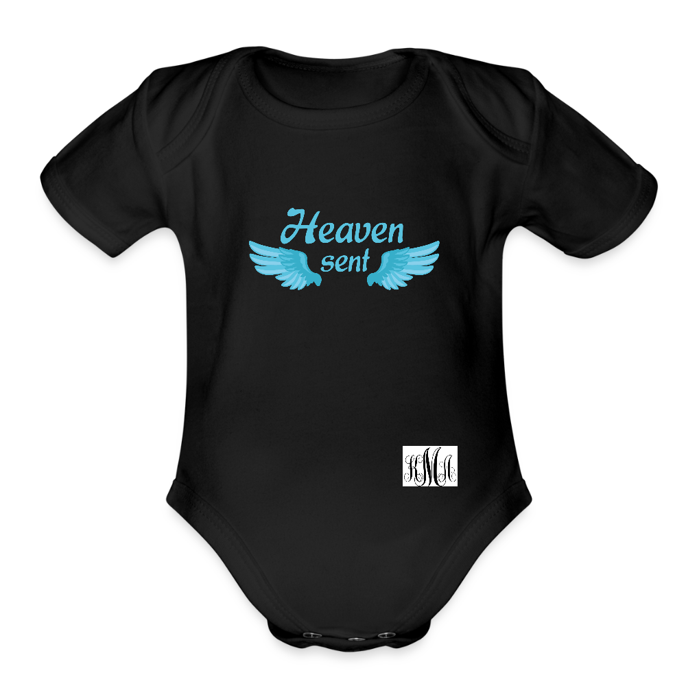 Organic Short Sleeve Baby Bodysuit - black