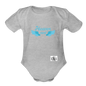 Organic Short Sleeve Baby Bodysuit - heather grey