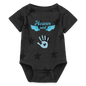 Baby 5 Star Print One Piece - charcoal star 