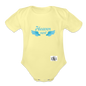 Organic Short Sleeve Baby Bodysuit - washed yellow