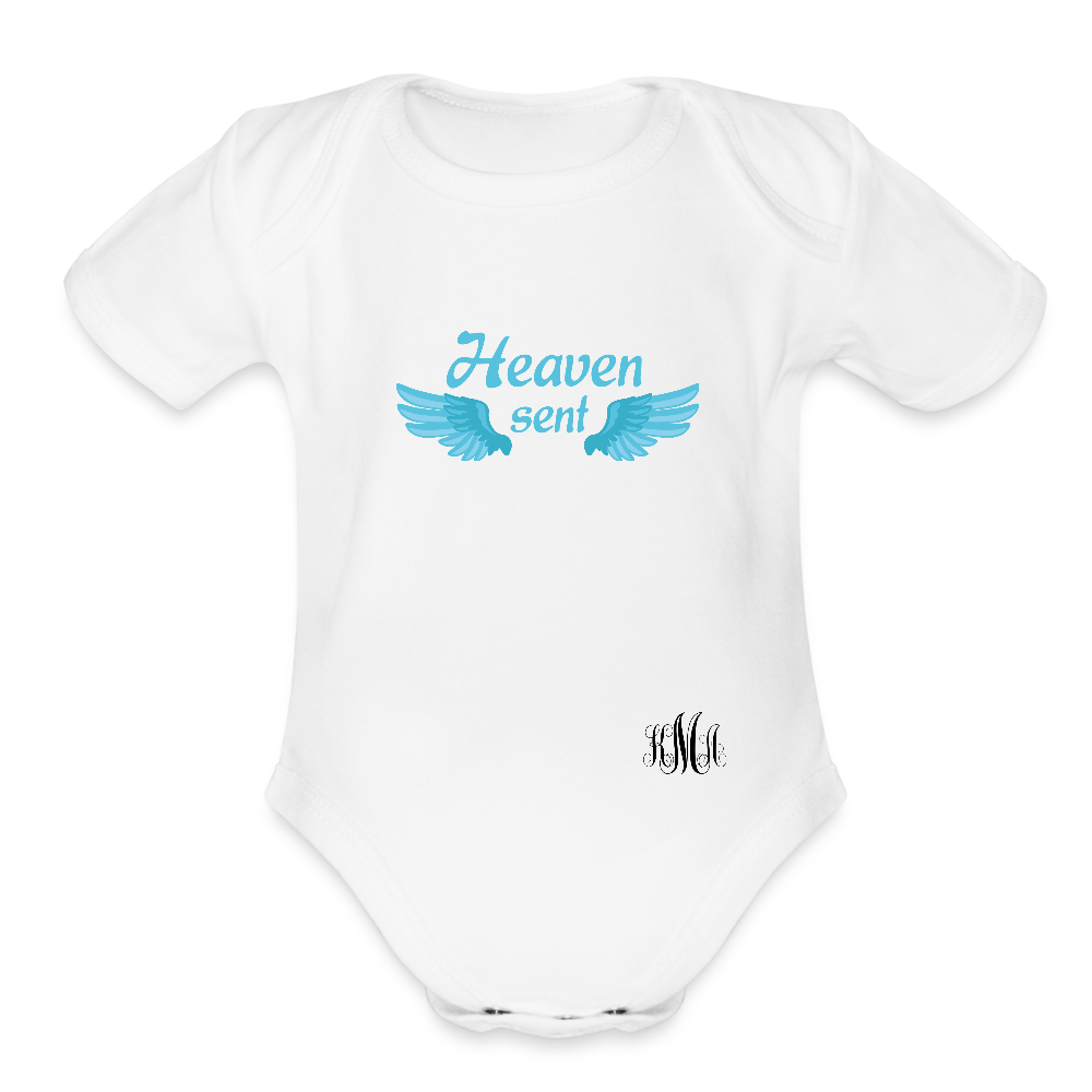 Organic Short Sleeve Baby Bodysuit - white
