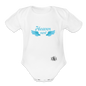 Organic Short Sleeve Baby Bodysuit - white