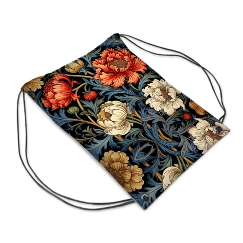 Flowers Drawstring Sports Bag