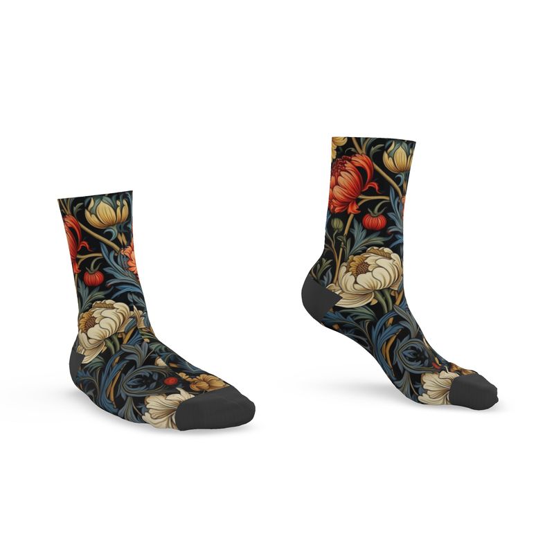 Flowers Designer Flower Socks