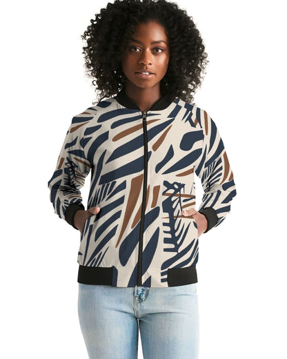 It Takes A Village Women's All-Over Print Bomber Jacket - KAT MAR ADAMS