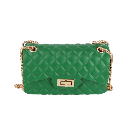 Matte Leather Small Clutch Shoulder Bag: King Green