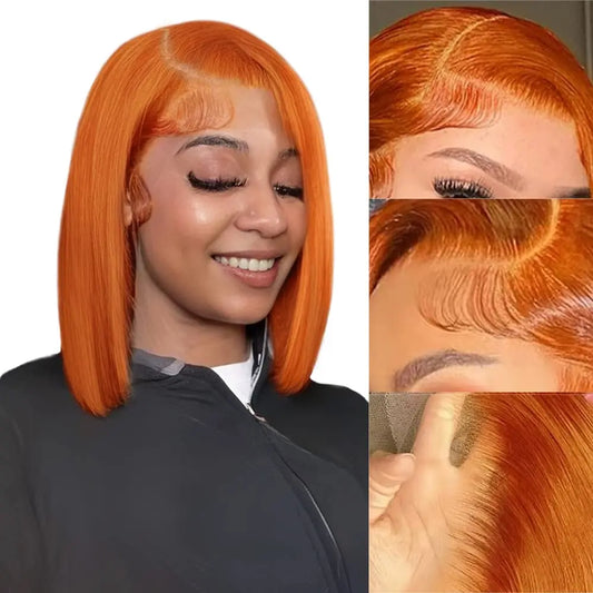 Human Hair Wigs  Ginger Bob