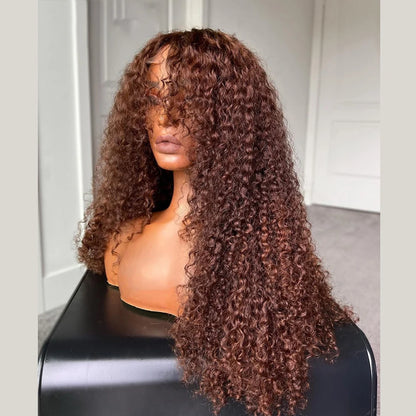 Long Natural Black Brown Kinky Curly 26inch Wig - KAT MAR ADAMS