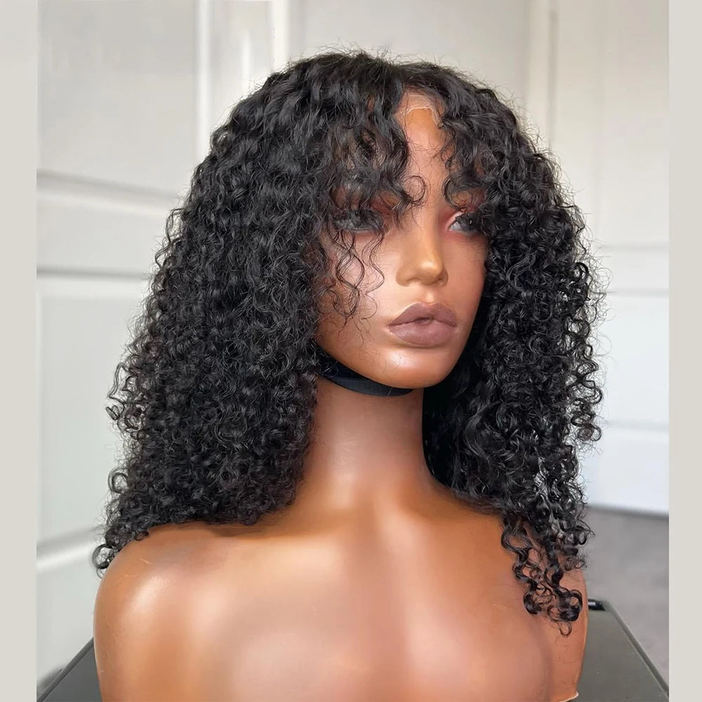 Long Natural Black Brown Kinky Curly 26inch Wig