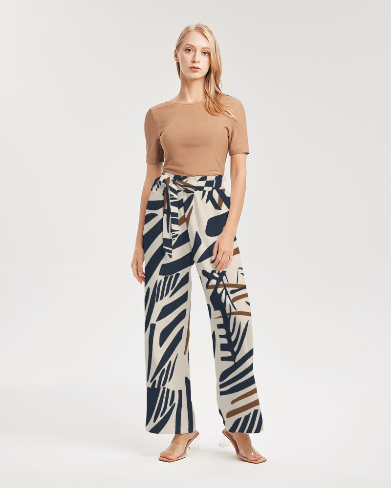 It Takes A Village Women's All-Over Print High-Rise Wide Leg Pants