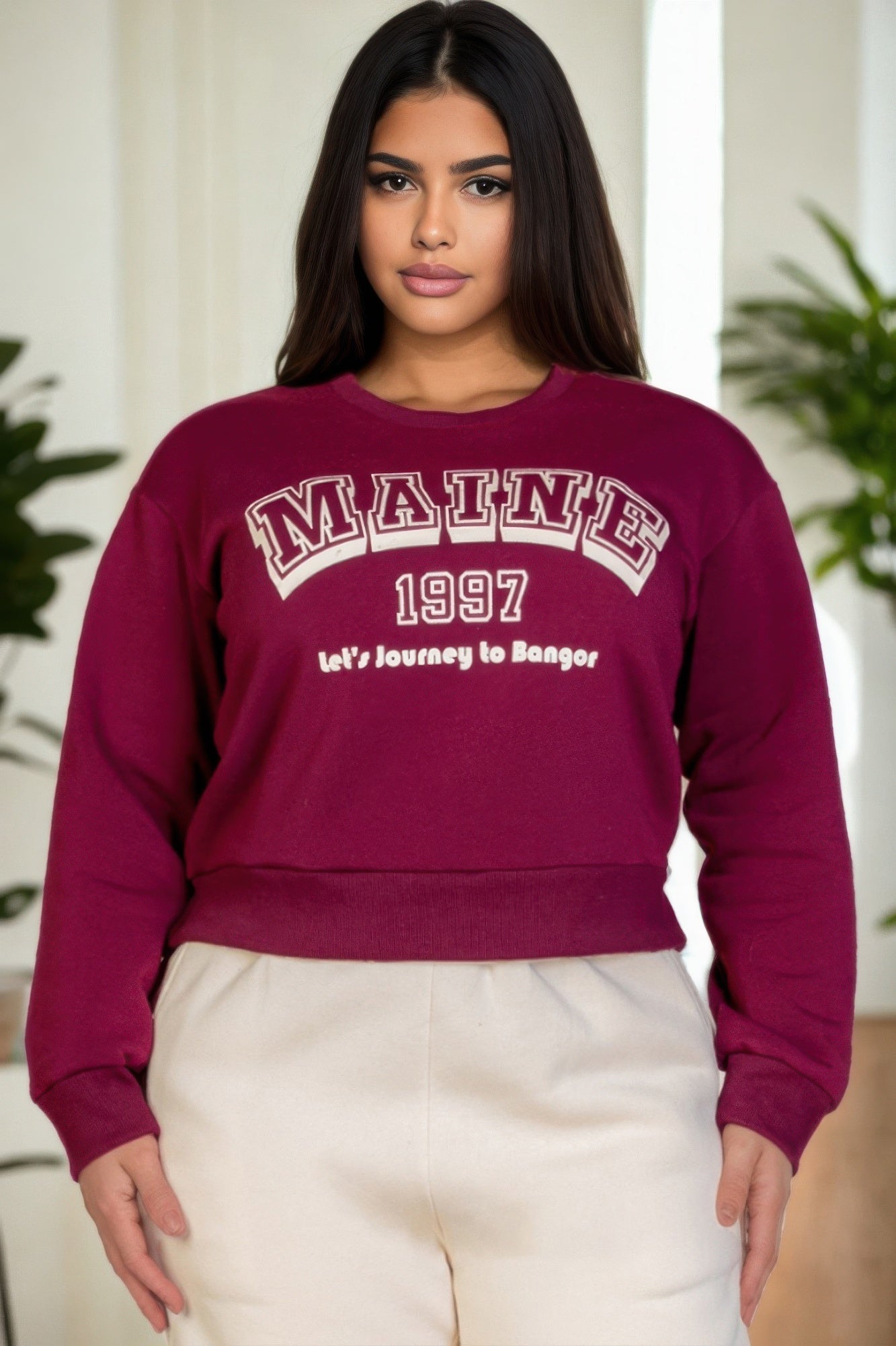 Plus Size Graphic Drop Shoulder Sweatshirt