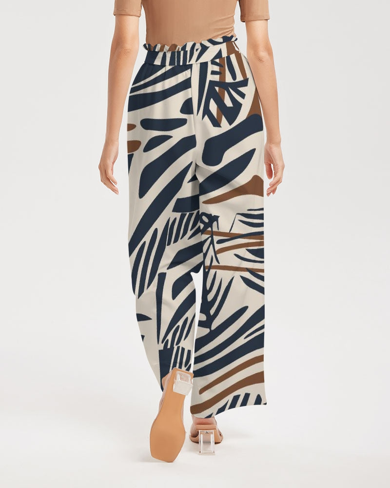 It Takes A Village Women's All-Over Print High-Rise Wide Leg Pants