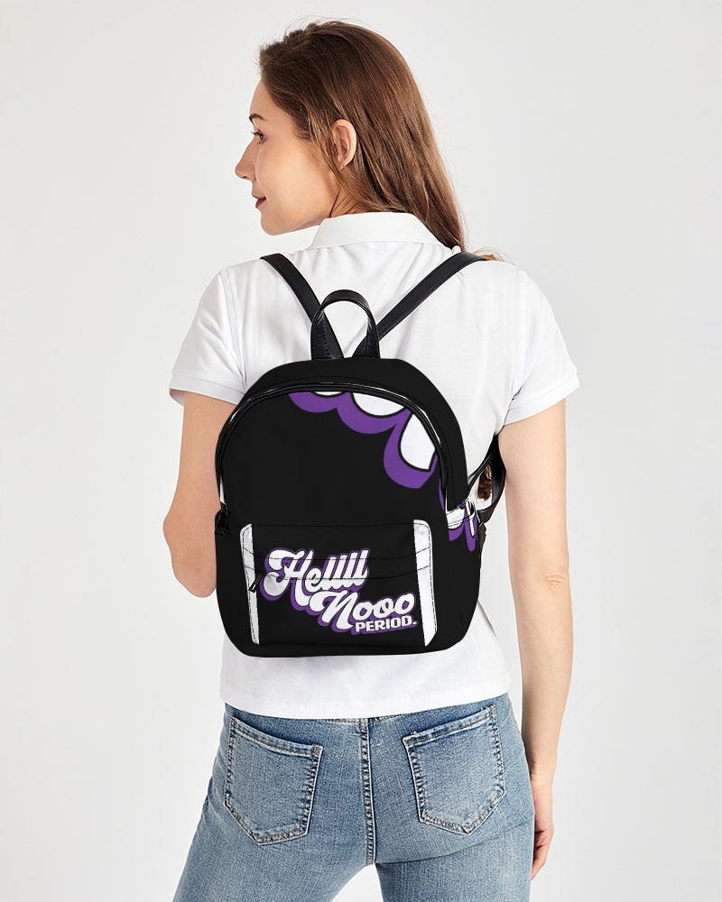 Hell No-01 Mini Canvas Backpack