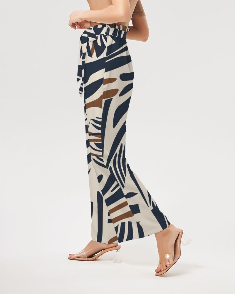 It Takes A Village Women's All-Over Print High-Rise Wide Leg Pants