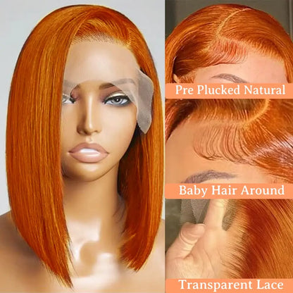 Human Hair Wigs  Ginger Bob