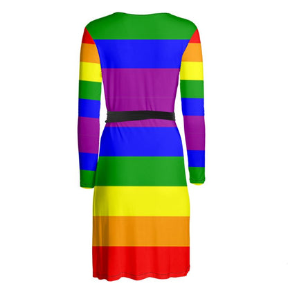 The Rainbow Collection Wrap Dress - KAT MAR ADAMS